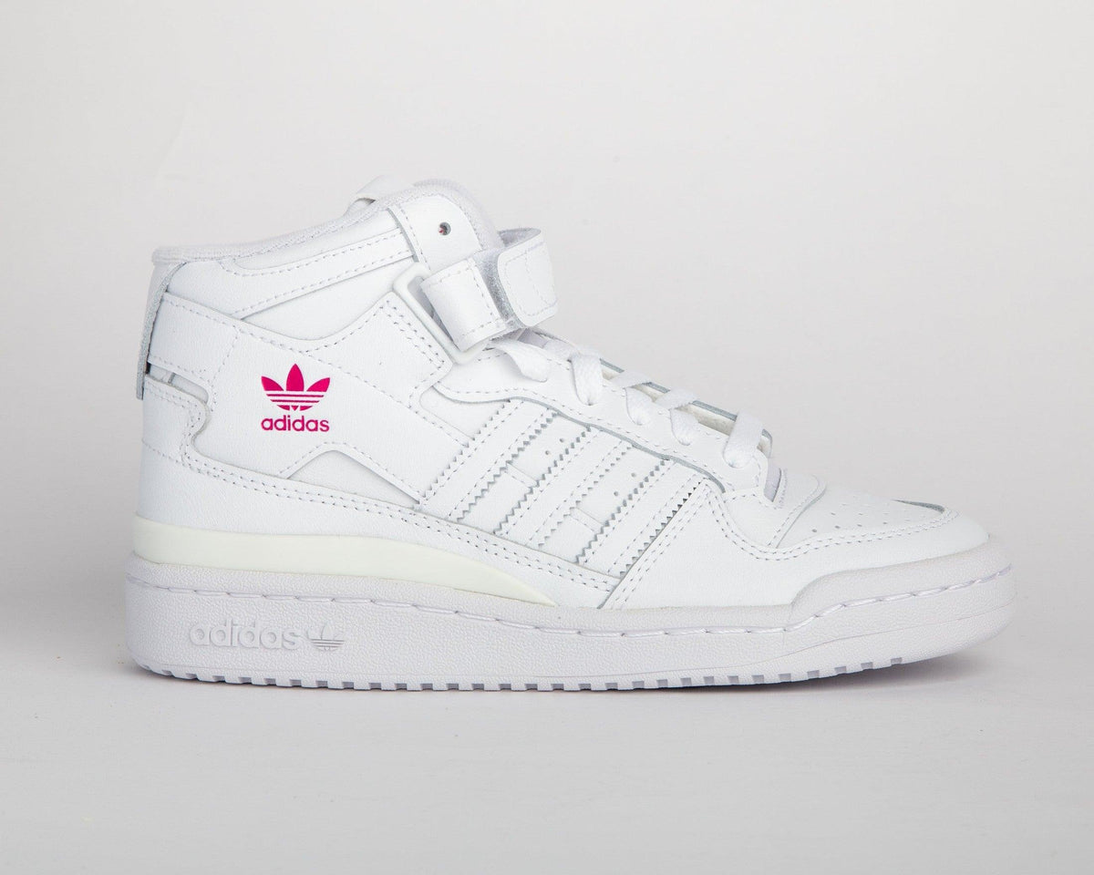 adidas Womens Forum Mid 'White Shock Pink' –