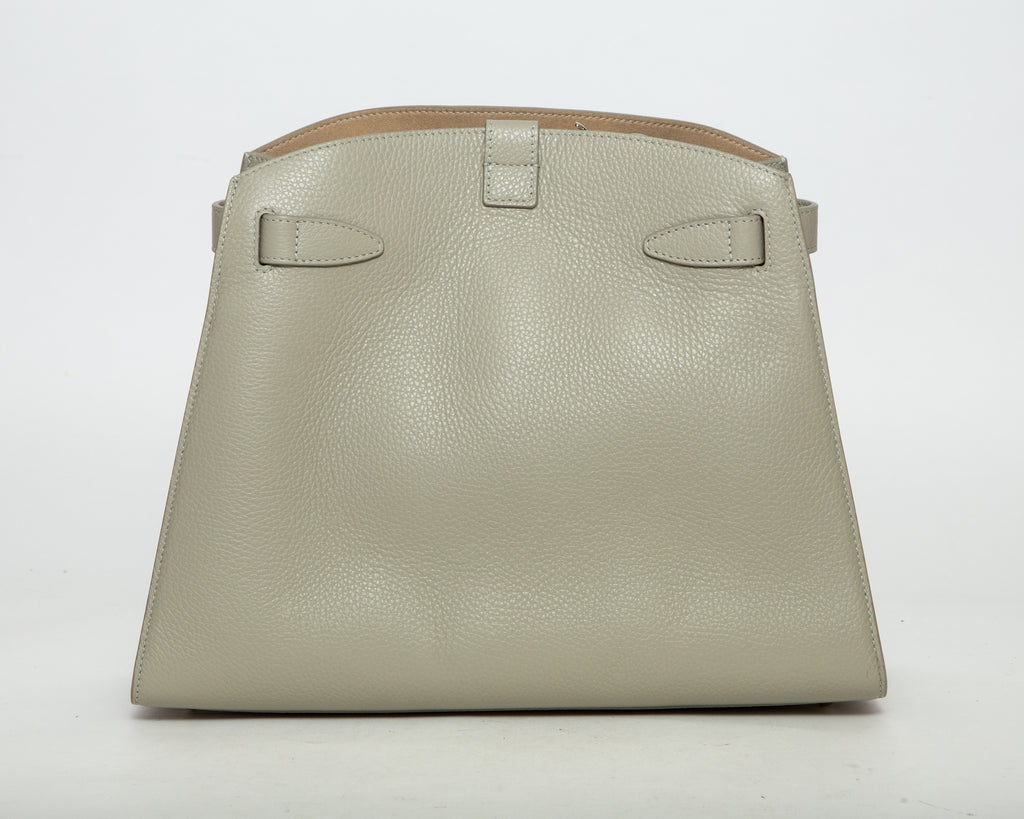 FURLA Paneled Pebbled Leather Shoulder Bag - Off-White