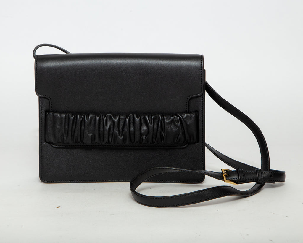 ELLEME Dimple Leather Crossbody Bag - Black