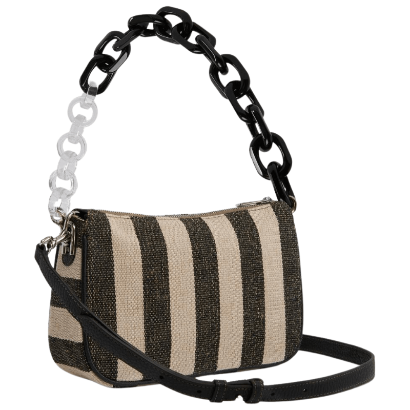 Furla 'Moon' Shoulder Bag - Stripped Toni Nero - AUSOUTLET.com.au