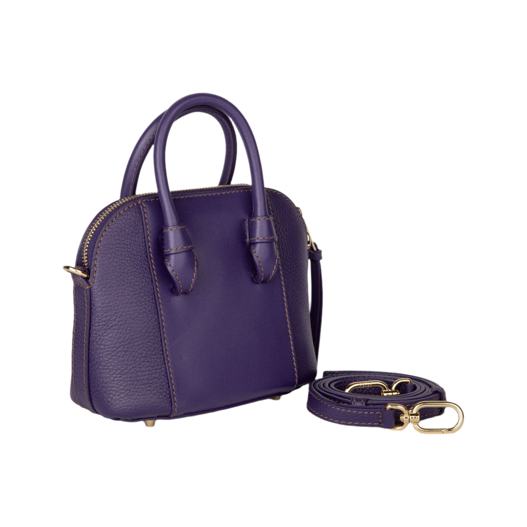 Furla Miastella Mini Dome - Vitello Roma St. Eracle - Purple - AUSOUTLET.com.au