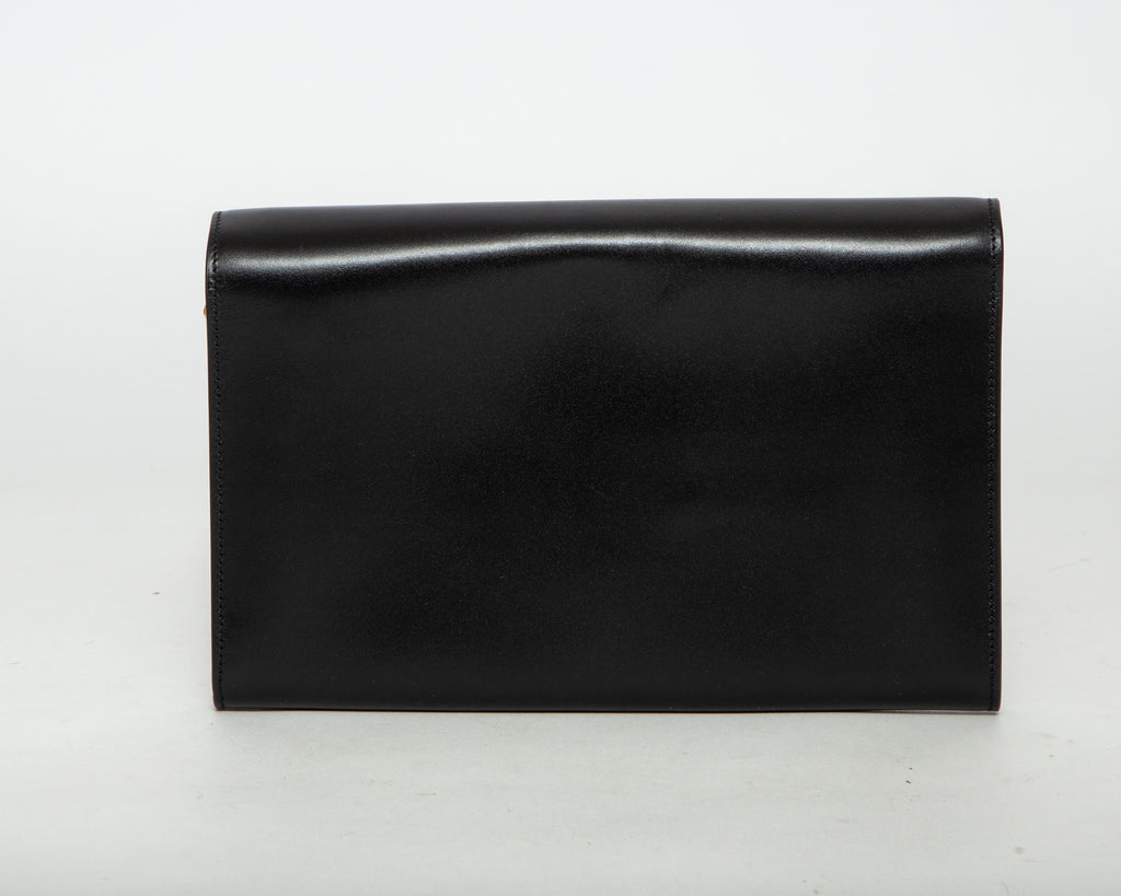 VICTORIA BECKHAM Leather Chain Clutch Bag - Black
