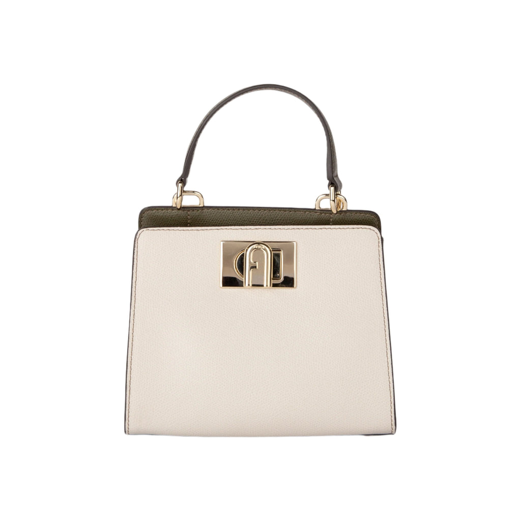 Furla Mini Top Handle - ARES - Uni Perla Nero, Salvia and White - AUSOUTLET.com.au