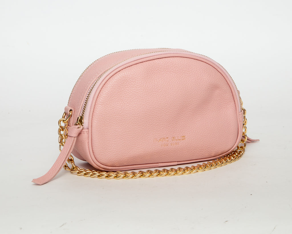 MARC ELLIS Textured Leather Handbag - Light Pink