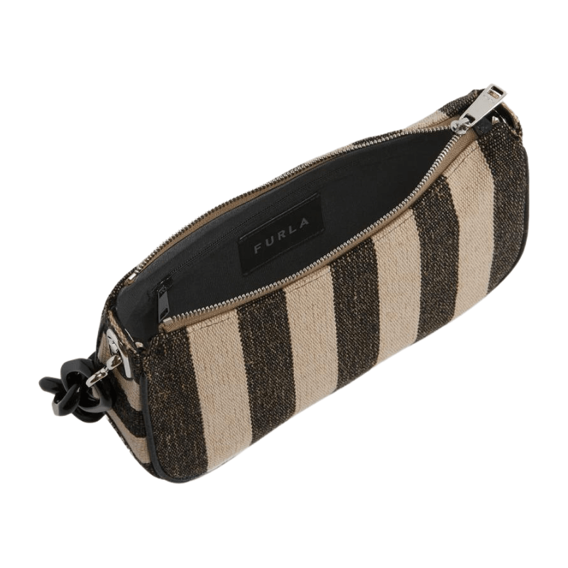 Furla 'Moon' Shoulder Bag - Stripped Toni Nero - AUSOUTLET.com.au