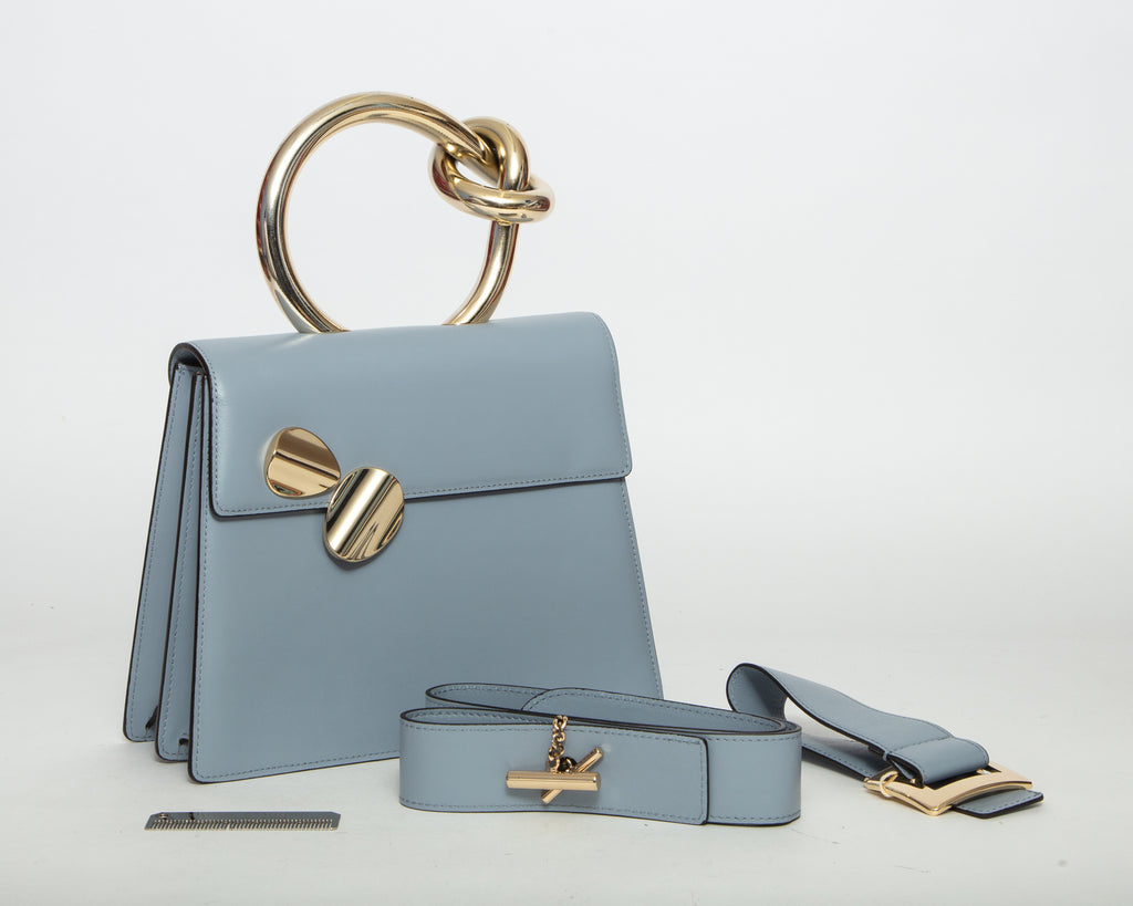 BENEDETTA BRUZZICHES Two-Tone Handbag - Sky Blue&nbsp;