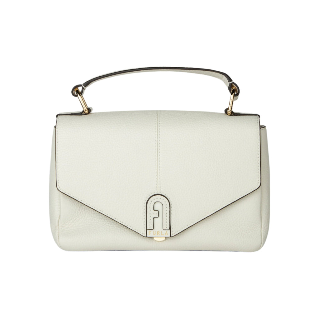 Furla Dafne S Top Handle Bag - Vitello Keria Uni Talco - Beige - AUSOUTLET.com.au