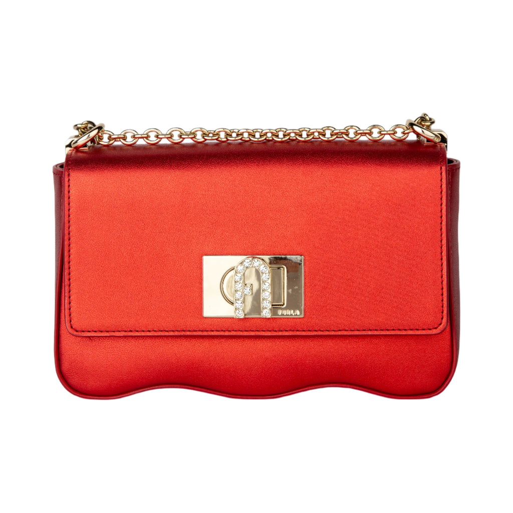 Furla 1927 Mini Crossbody Wave Bag - Rosso - AUSOUTLET.com.au