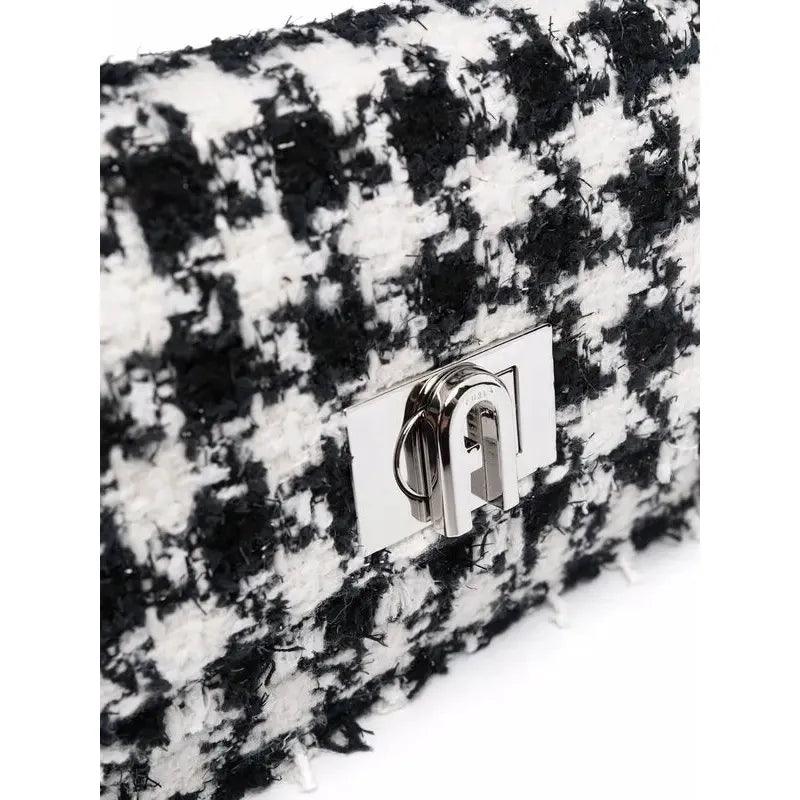 Furla 1927 Tweed Mini Crossbody Bag - Houndstooth - AUSOUTLET.com.au