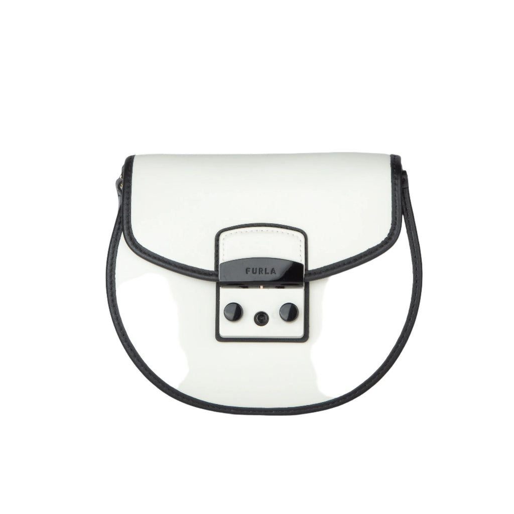 Furla Metropolis Mini Round Crossbody Bag - Talco Nero - AUSOUTLET.com.au