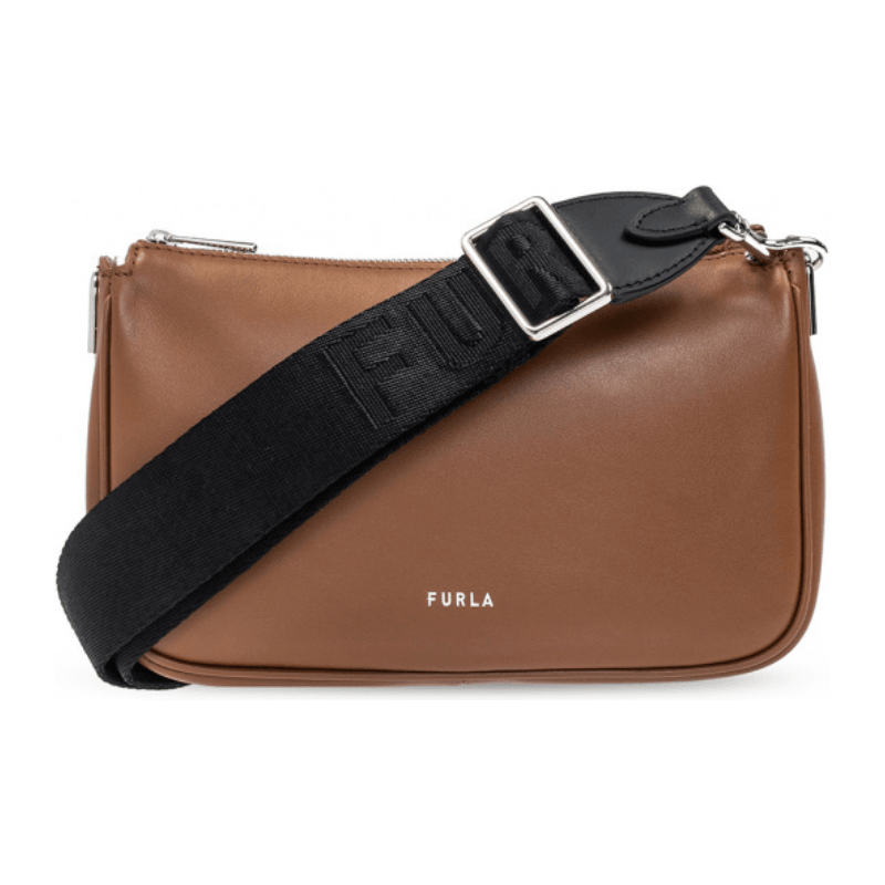 Furla 'Moon' Small Shoulder Bag - Cognac Nero - AUSOUTLET.com.au