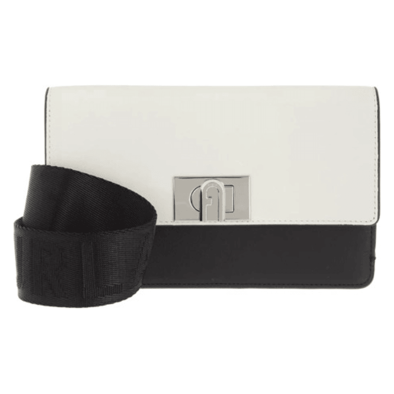 Furla 1927 Soft Mini Crossbody 20 Bag - Talco Nero - AUSOUTLET.com.au