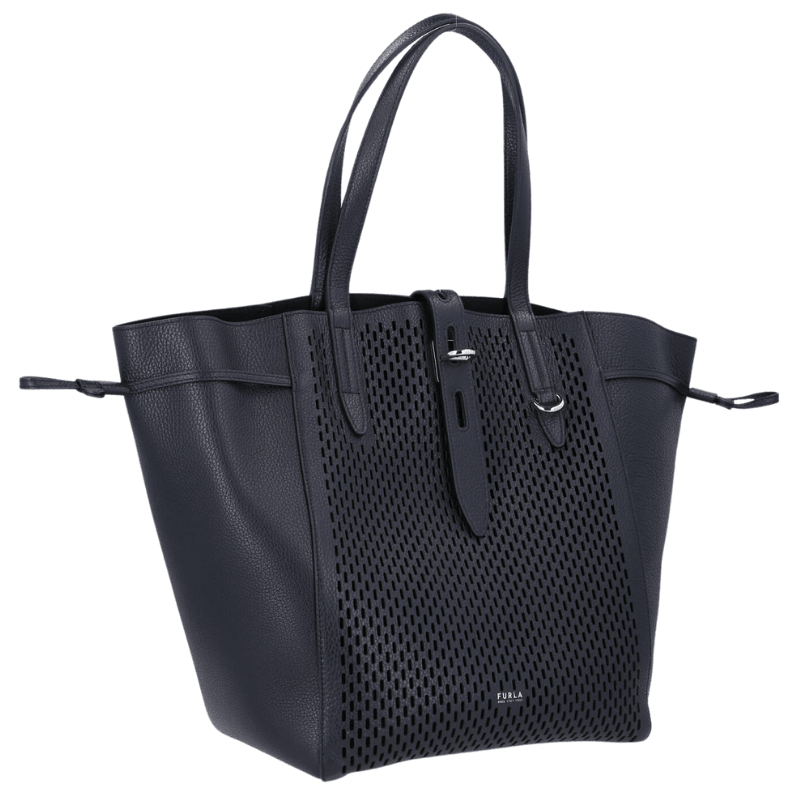 Furla Leather Shopper Bag - Nero - AUSOUTLET.com.au