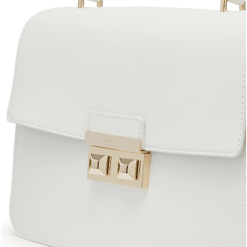 Furla Bella Small Top Handle Bag- Talco White - AUSOUTLET.com.au