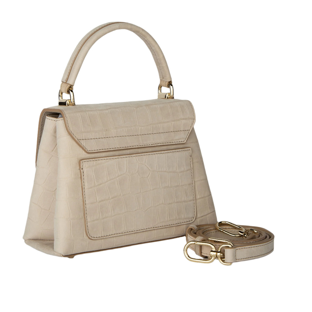 Furla 1927 Mini Top Handle - Beige + Light Gold - AUSOUTLET.com.au