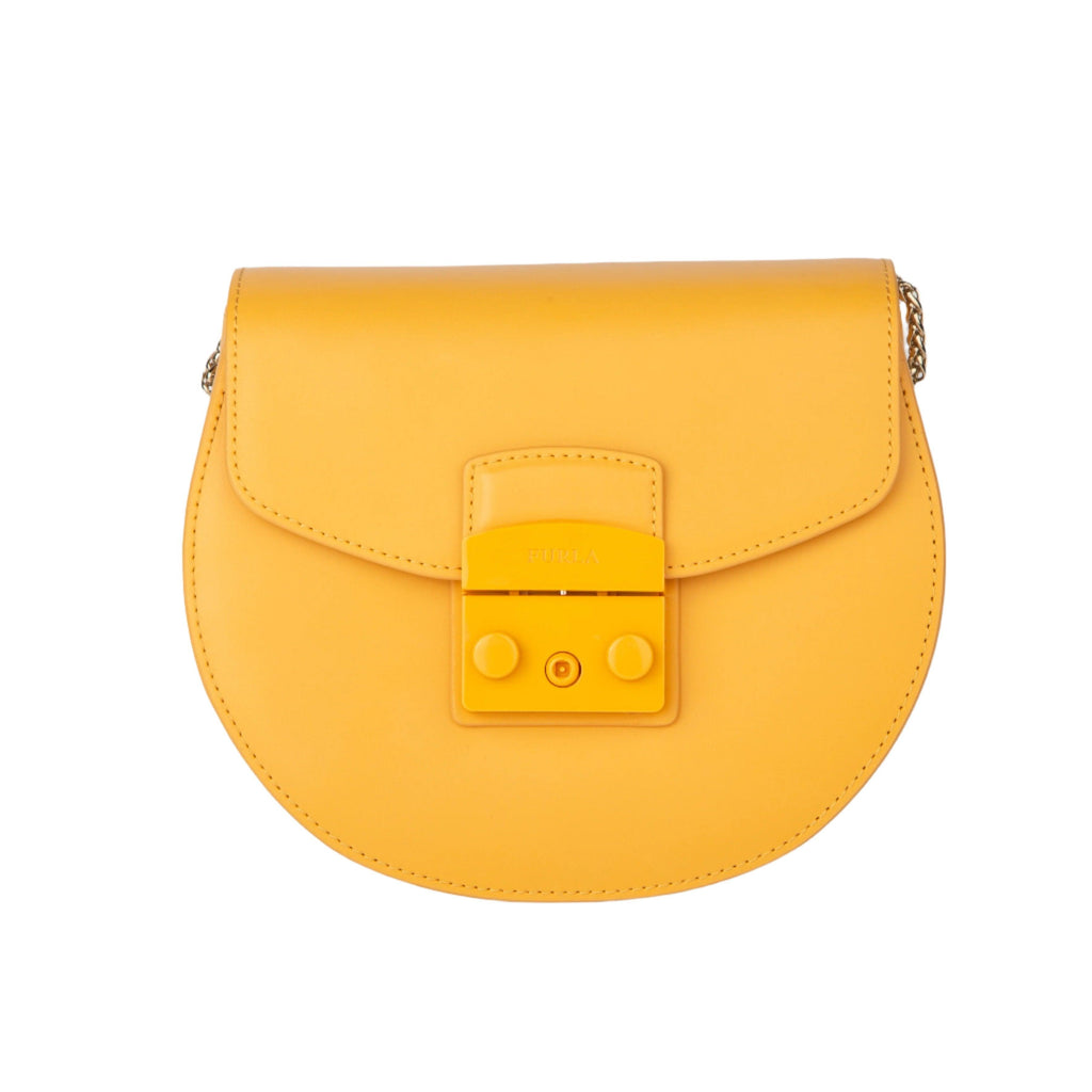 Furla Metropolis Mini Crossbody Round - Poline Yellow - AUSOUTLET.com.au