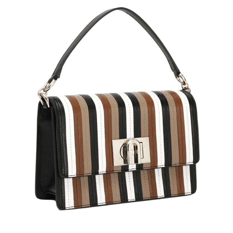 Furla 1927 Mini Crossbody 20 - Greige + Nero + Talco + Cognac - AUSOUTLET.com.au