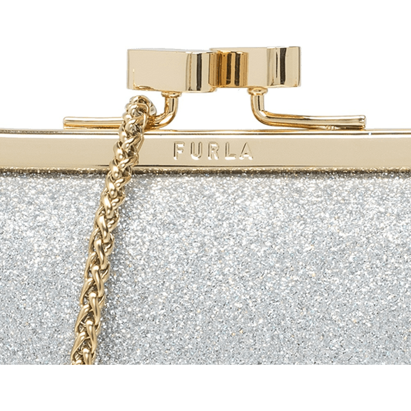 Furla Evening Mini Clutch Bag - Argento Silver - AUSOUTLET.com.au