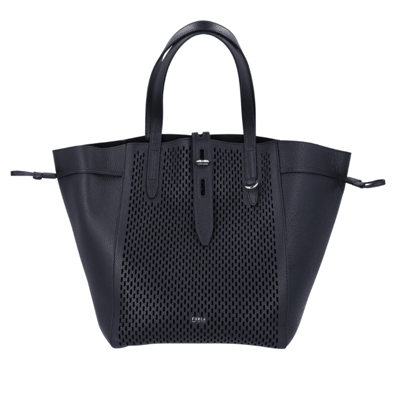 Furla Leather Shopper Bag - Nero - AUSOUTLET.com.au