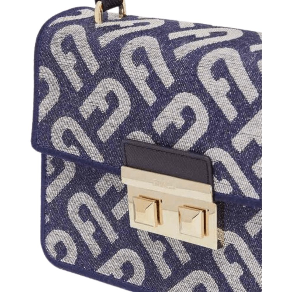 Furla Bella Mini Top Handle Bag - Denim Blue - AUSOUTLET.com.au