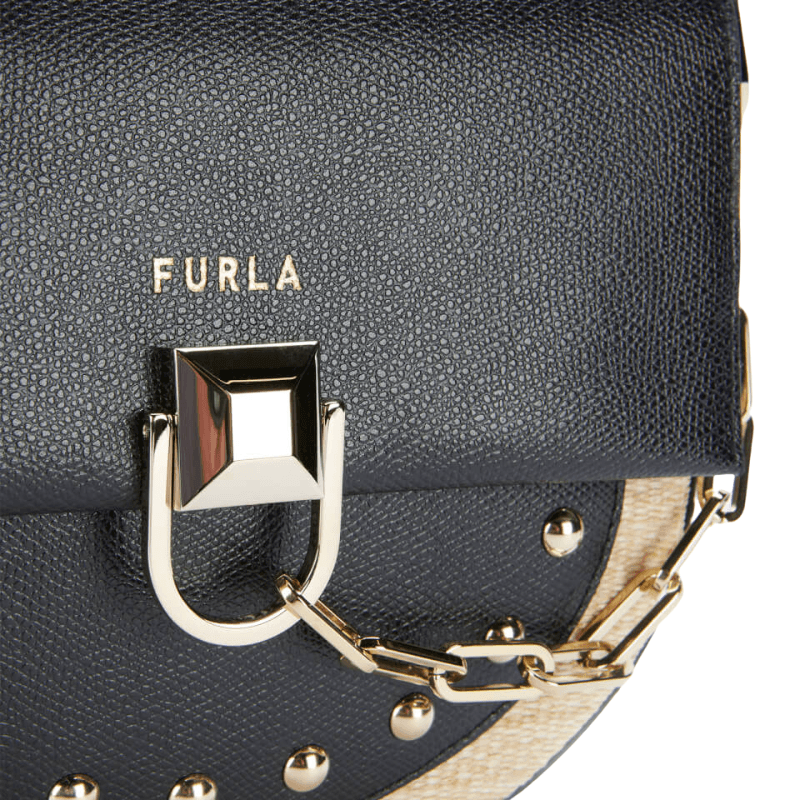 Furla Miss Mimi Mini Crossbody - Deserto + Nero - AUSOUTLET.com.au