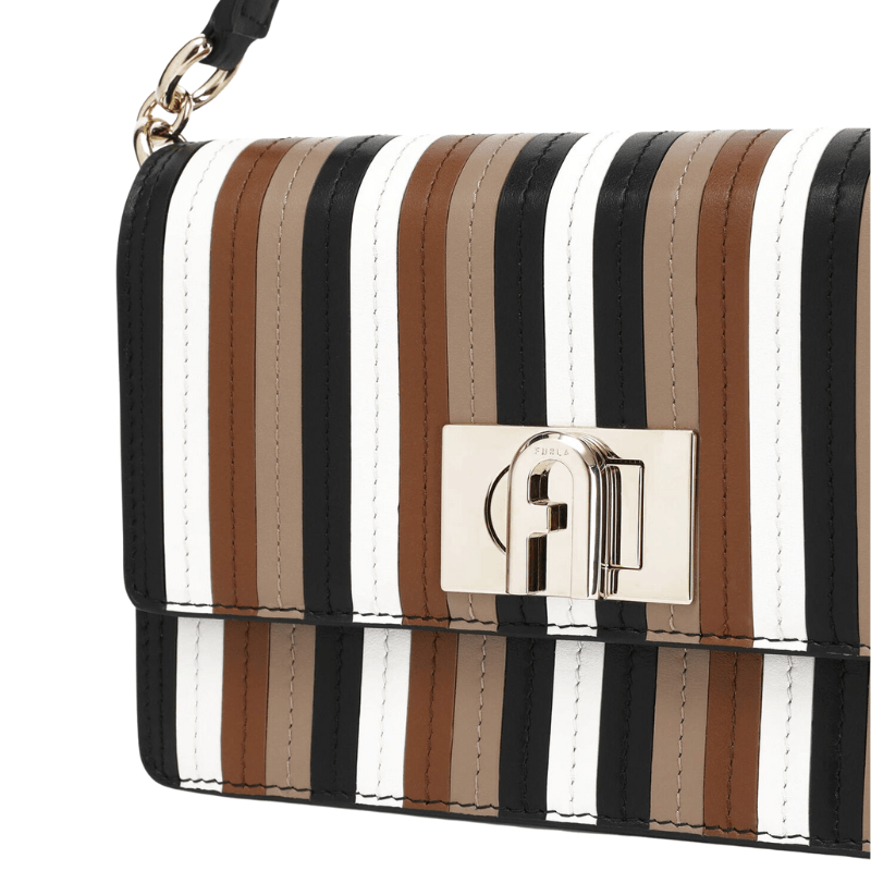 Furla 1927 Mini Crossbody 20 - Greige + Nero + Talco + Cognac - AUSOUTLET.com.au