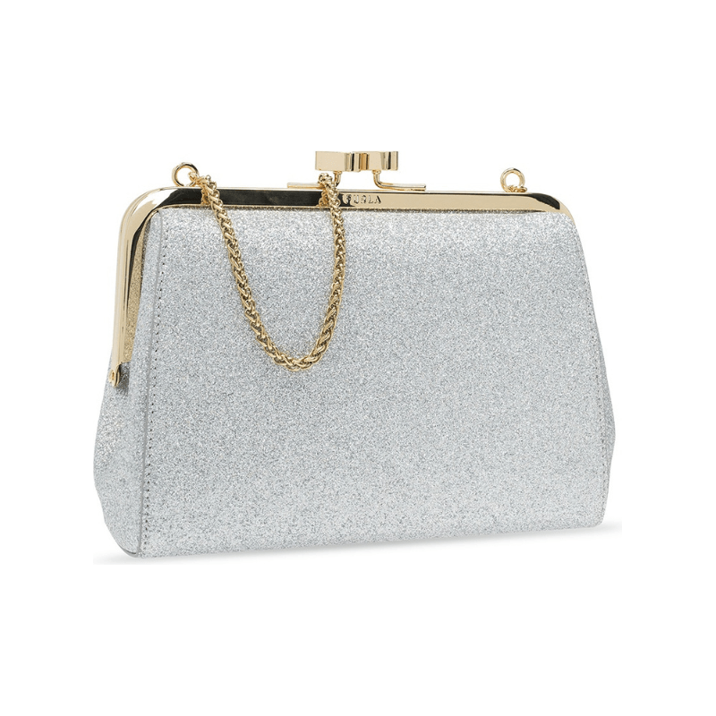 Furla Evening Mini Clutch Bag - Argento Silver - AUSOUTLET.com.au