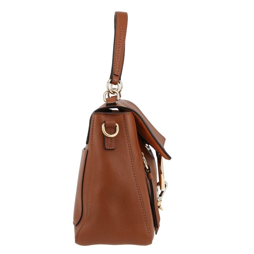 Chloé Faye Leather Shoulder Bag - Brown - AUSOUTLET.com.au