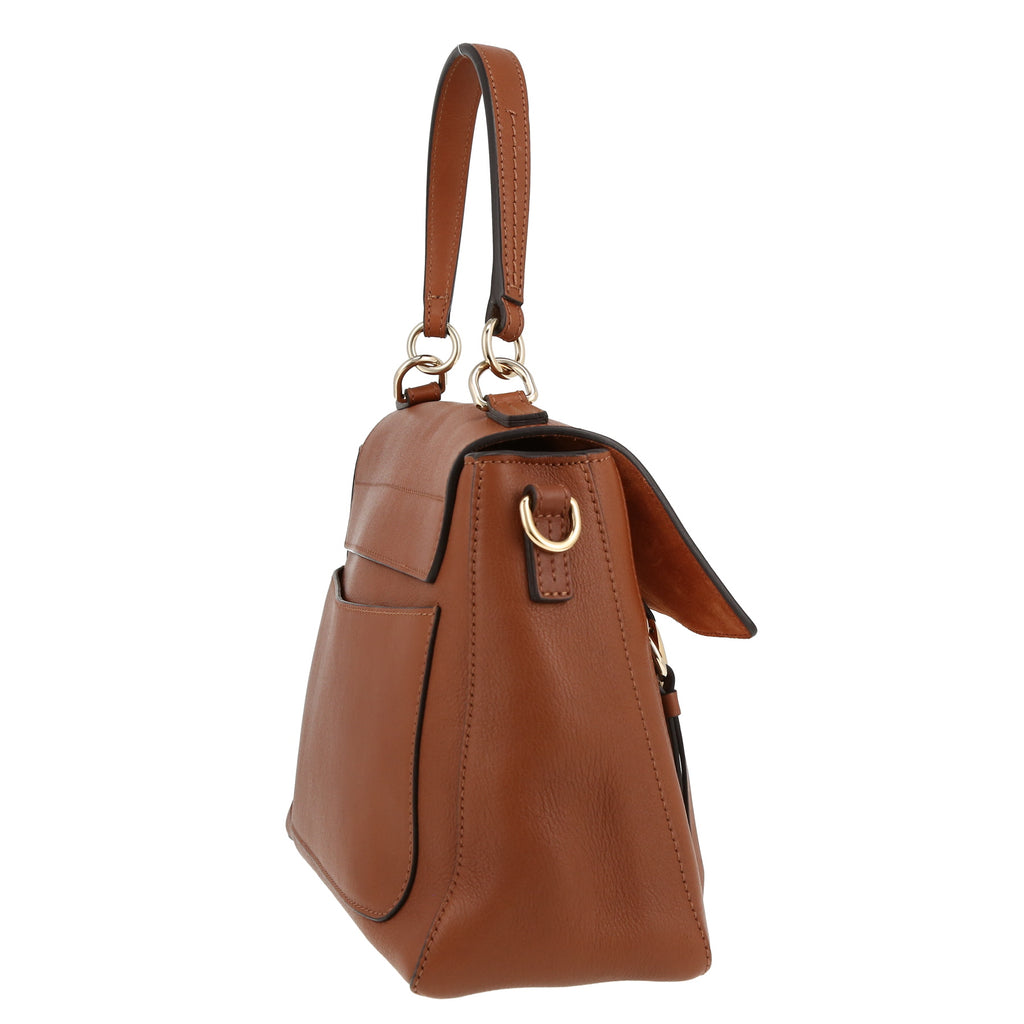 Chloé Faye Leather Shoulder Bag - Brown - AUSOUTLET.com.au