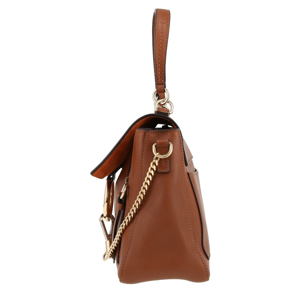 Chloé Faye Leather Shoulder Bag - Brown - AUSOUTLET.com.au