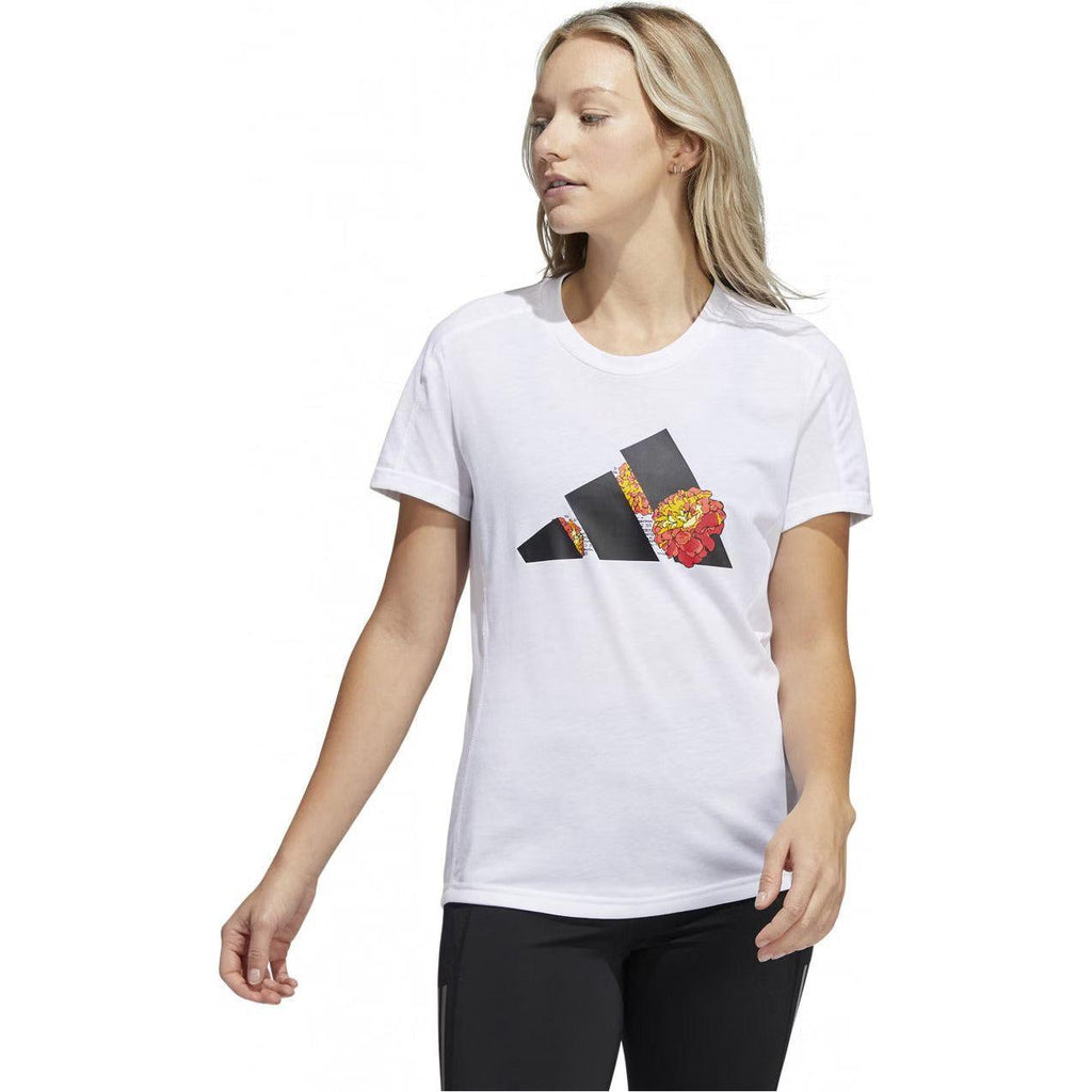 Adidas Women's Areoready Marigold T-Shirt - White - AUSOUTLET.com.au