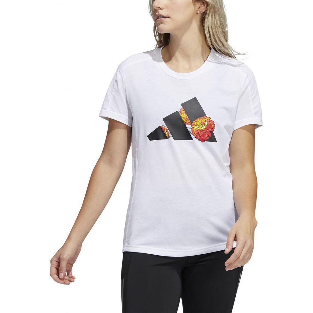 Adidas Women's Areoready Marigold T-Shirt - White - AUSOUTLET.com.au