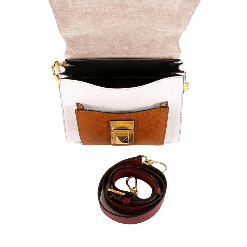 Furla Diva Mini Shoulder Bag - Lino + Ribes + Nocciola - AUSOUTLET.com.au