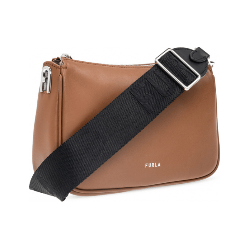 Furla 'Moon' Small Shoulder Bag - Cognac Nero - AUSOUTLET.com.au