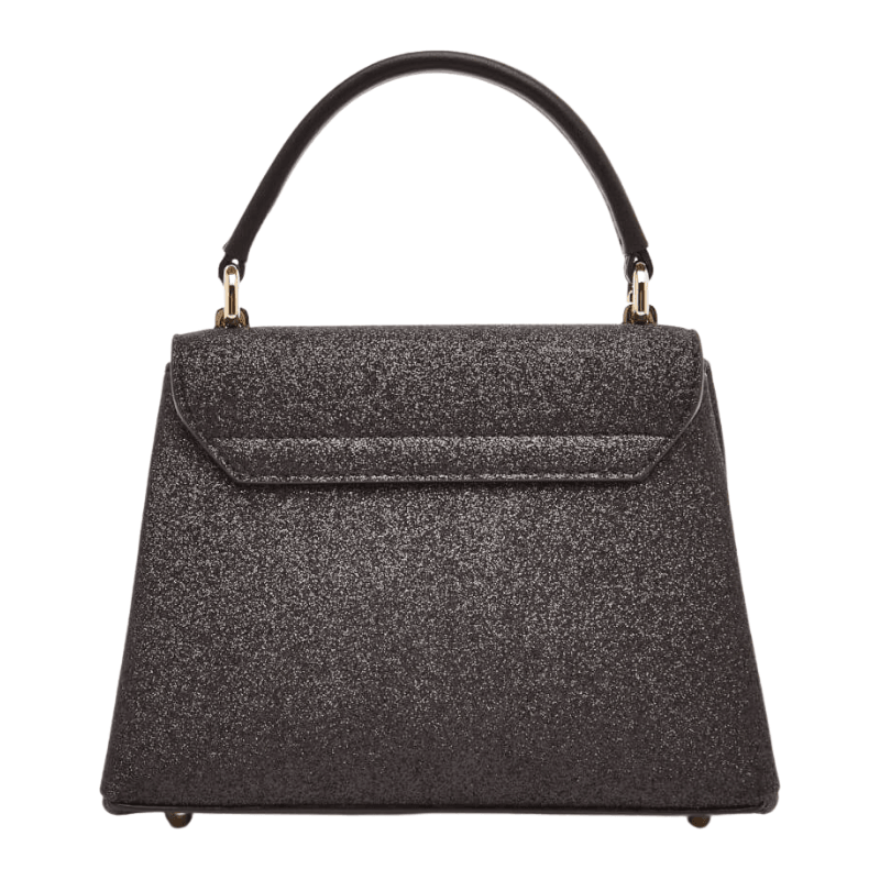 Furla 1927 Mini Top Handle - Nero + Microglitter - AUSOUTLET.com.au