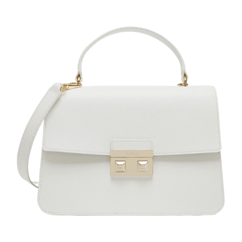 Furla Bella Small Top Handle Bag- Talco White - AUSOUTLET.com.au