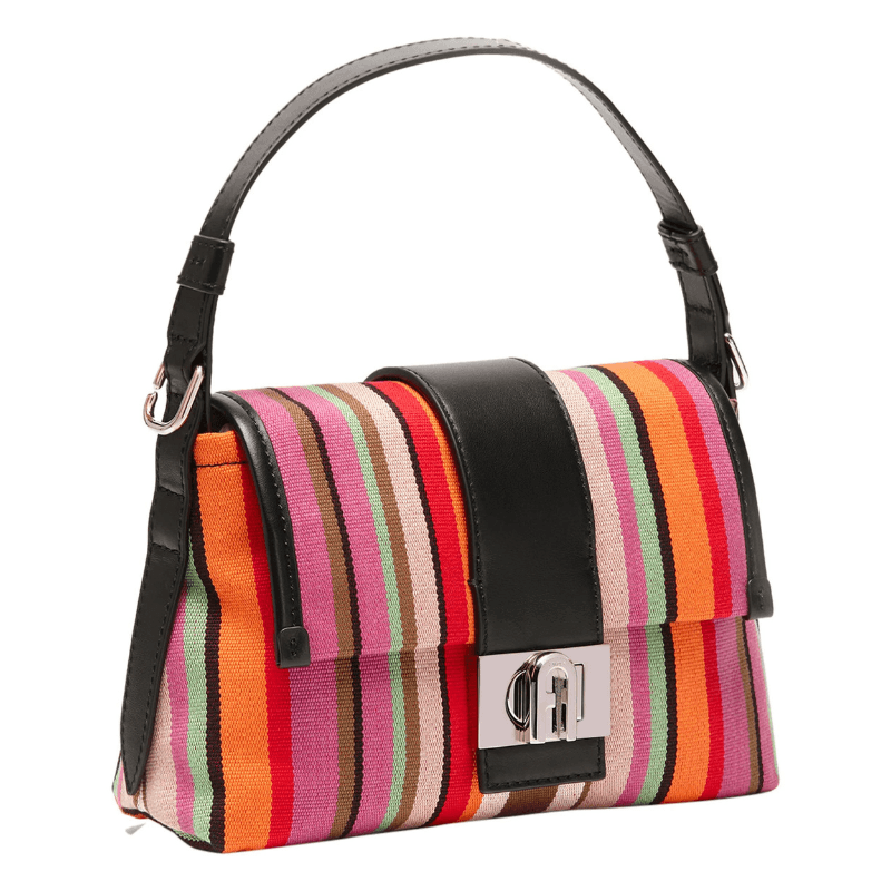 Furla Charlotte Small Shoulder Bag - Multicolour + Nero - AUSOUTLET.com.au