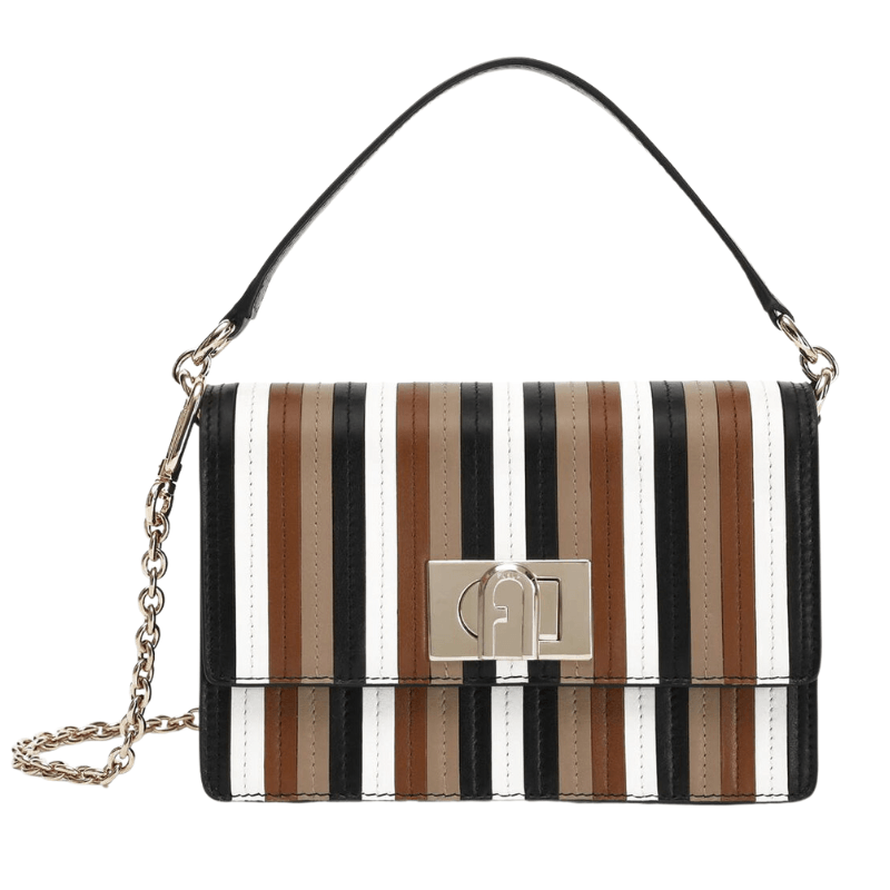 Furla 1927 Mini Crossbody 20 - Greige + Nero + Talco + Cognac - AUSOUTLET.com.au