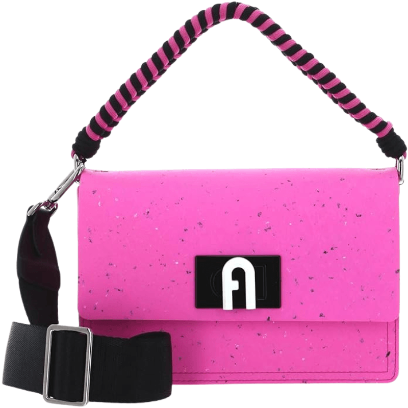 Furla 1927 Soft Mini Crossbody - Toni Fucsia + Nero - AUSOUTLET.com.au