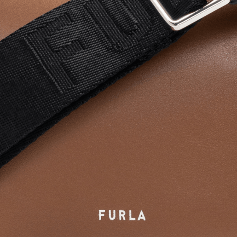 Furla 'Moon' Small Shoulder Bag - Cognac Nero - AUSOUTLET.com.au