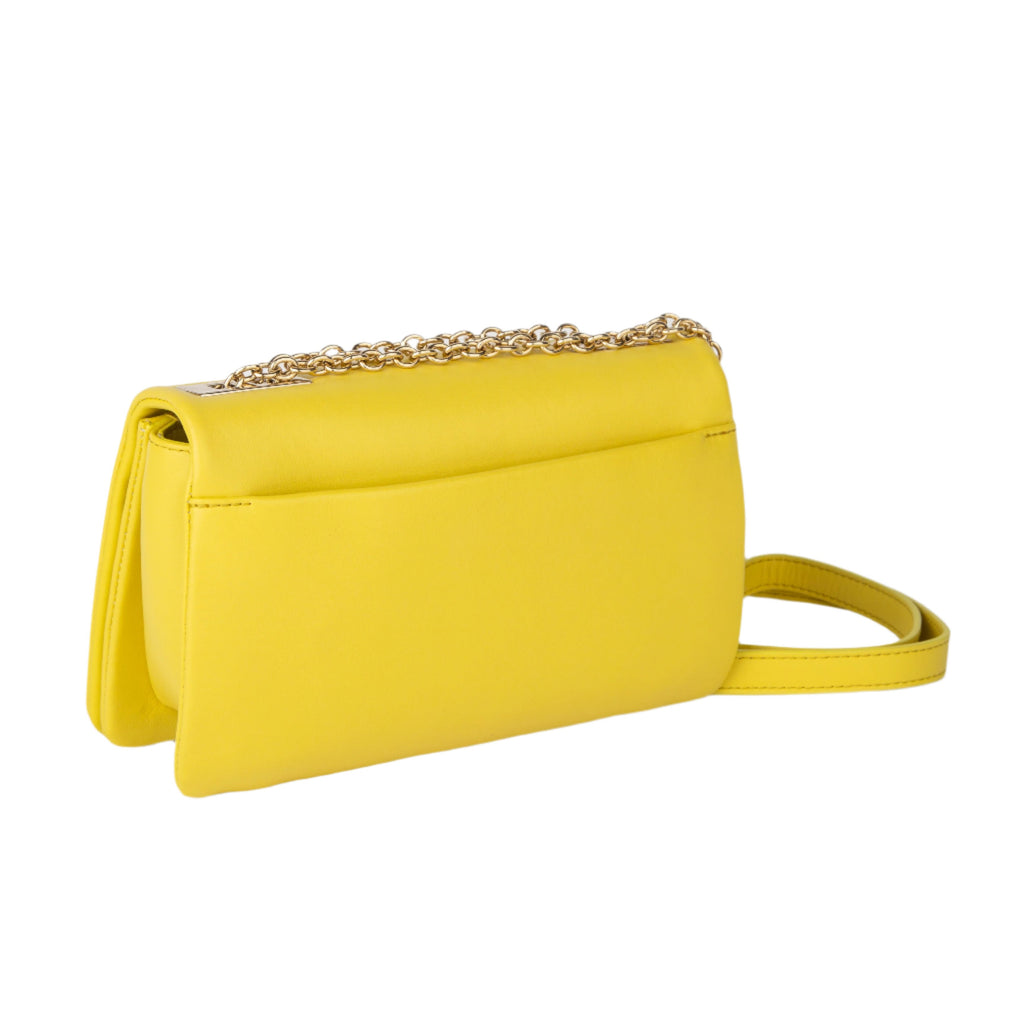 Furla Lulu Mini Crossbody - Vitello Cloud Uni Canary Light Gold - AUSOUTLET.com.au