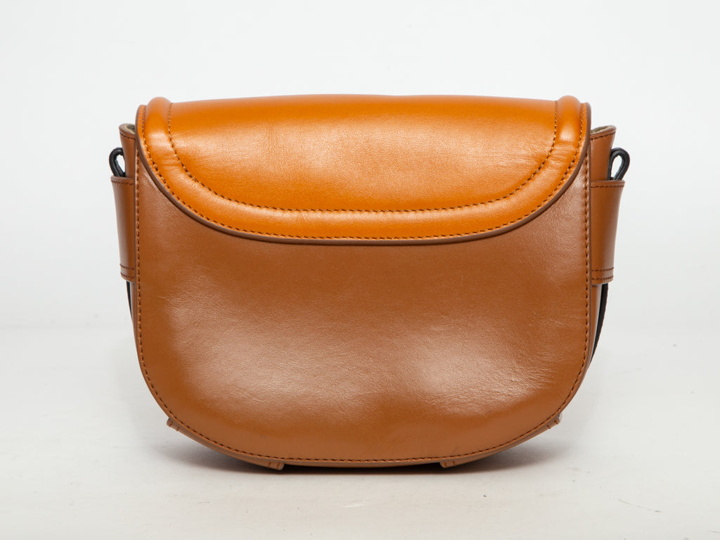 SEE BY CHLOÉ Hana Studded Color-Block Crossbody Bag - Brown