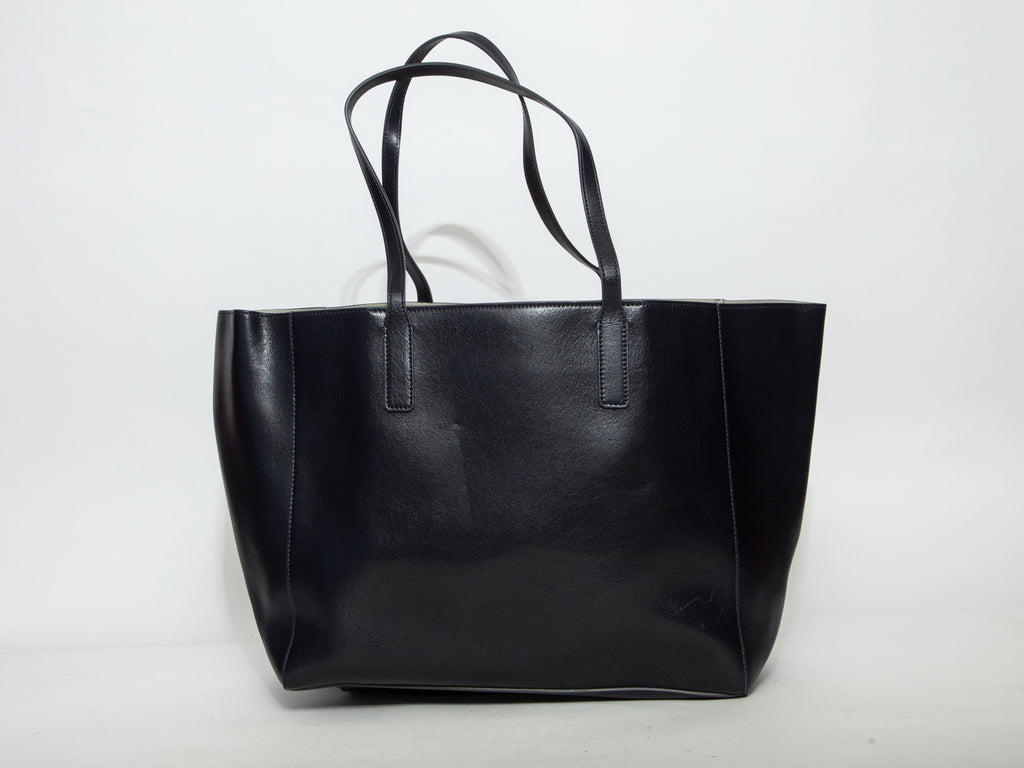 ANYA HINDMARCH Perforated Leather Tote - Navy Blue