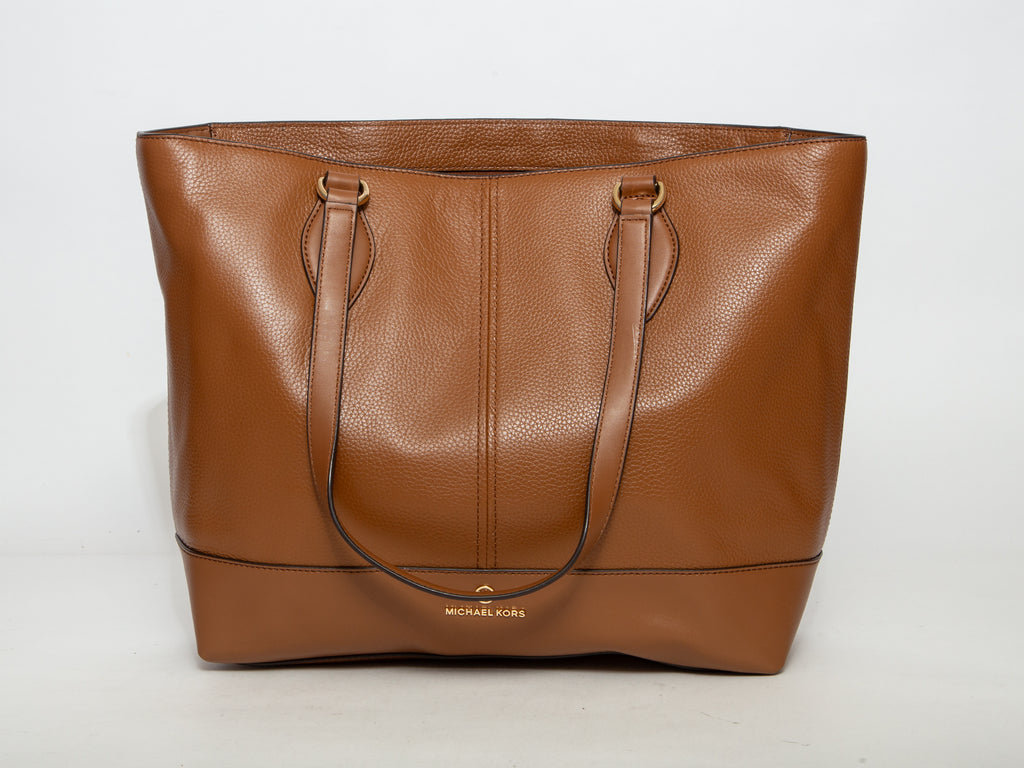 MICHAEL MICHAEL KORS Jet Set Textured Leather Tote - Brown