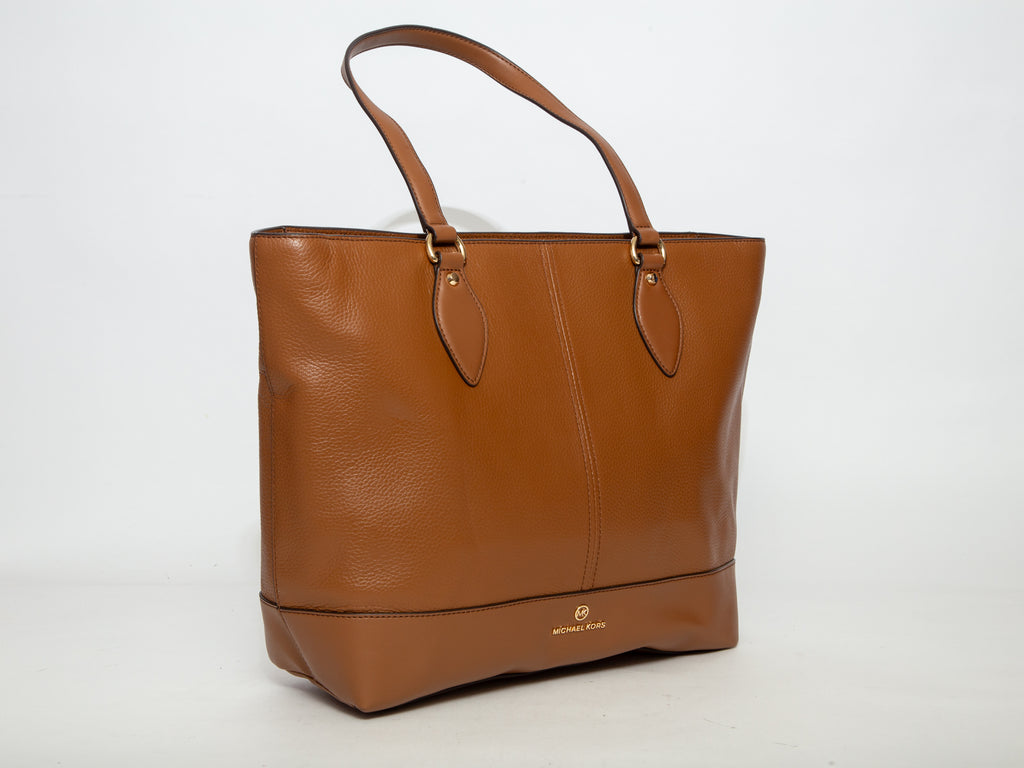 MICHAEL MICHAEL KORS Jet Set Textured Leather Tote - Brown