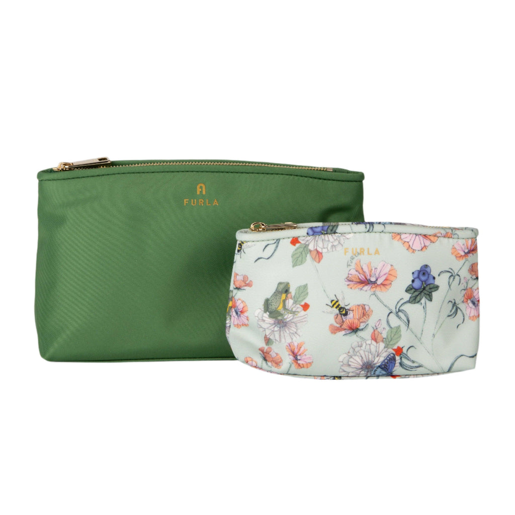 Furla Camelia Cosmetic Case Set of Two - Olive - AUSOUTLET.com.au