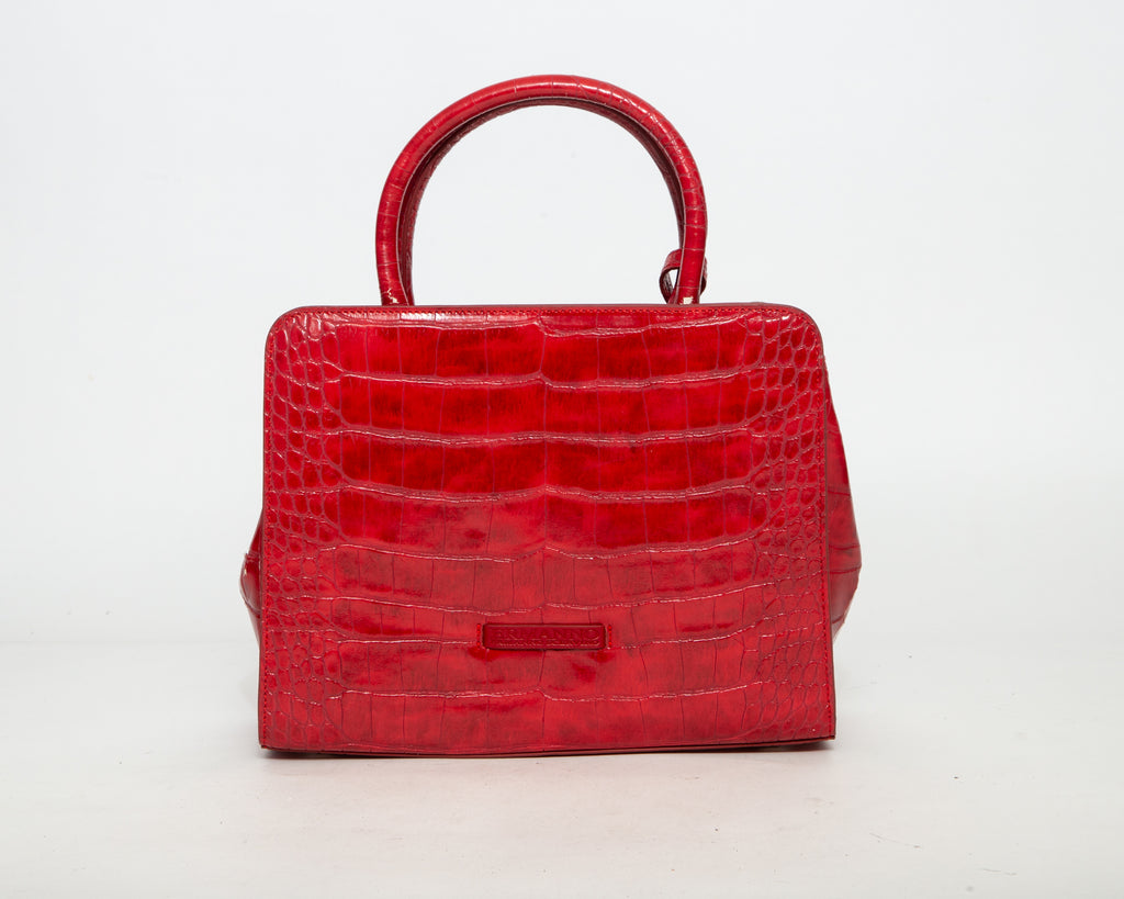 ERMANNO DI ERMANNO SCERVINO Croc-Print Tote Bag - Red