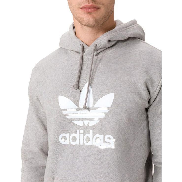 Adidas Mens Grey Hoodie - AUSOUTLET.com.au