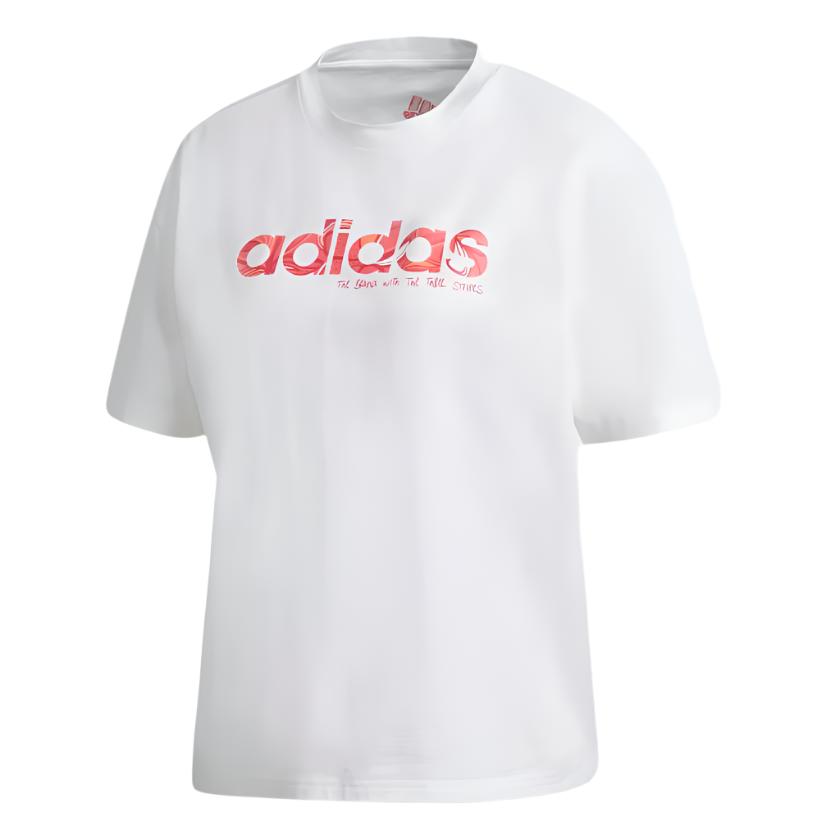 Adidas Men White Graphic Tee - AUSOUTLET.com.au