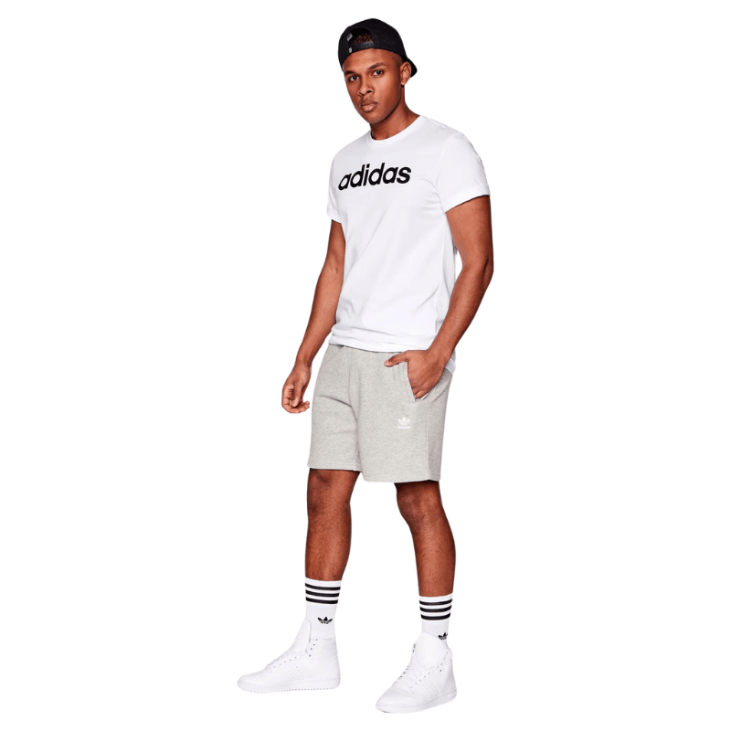 Adidas Mens White/Black T-Shirt - AUSOUTLET.com.au